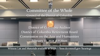 COW Peformance Oversight Hearing: ODCA, DCRB, and CAH