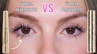 New Loreal Voluminous Panorama Mascara Vs. Loreal Telescopic Mascara Review 8-Hour Wear Test
