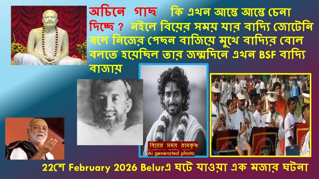 শ্রীরামকৃষ্ণ নিজেই নিজেকে অচিনে গাছ বলে গেছে  যাকে কেউ চিনতে পারেনা কিন্তু এখন সে চেনা দিচ্ছে