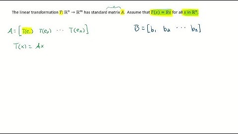 Verify the uniqueness of A in Theorem 10 . Let T : ℝ^n →ℝ^m be a l…