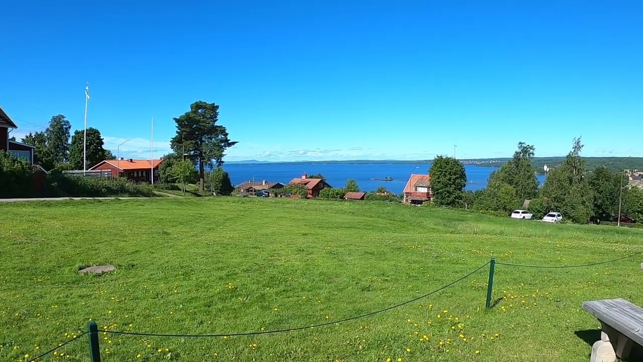 The view of Siljan Lake from just outside of Ratvik, Sweden