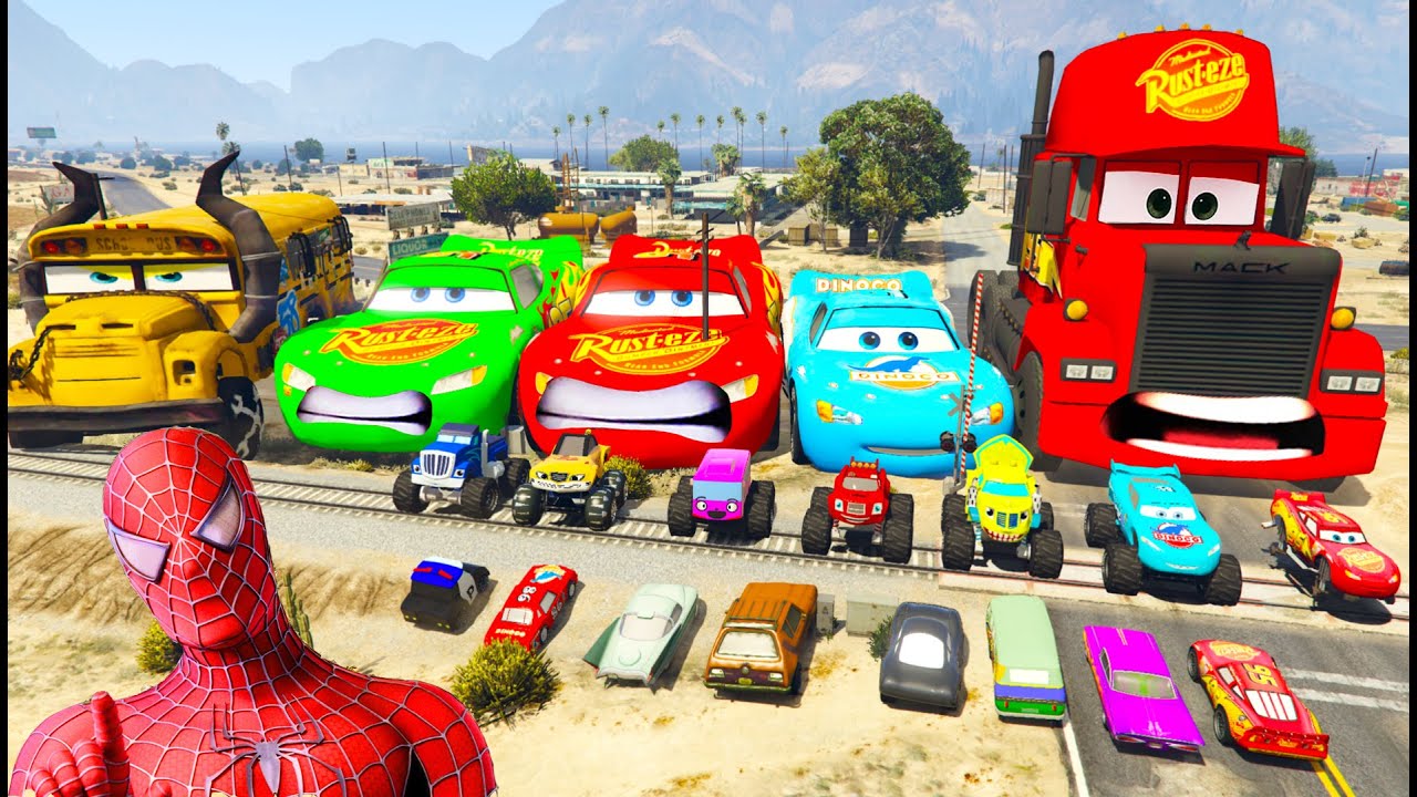GTAV SPIDER-MAN 2, FIVE NIGHTS AT FREDDY'S, THE AMAZING DIGITAL CIRCUS Join in Epic New Stunt Racing