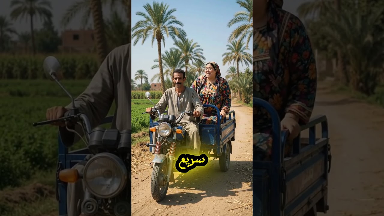 «التروسيكل طار في الهوا أول ما ركبت الحجة!» 😂🚀#مواقف_مضحكة #تروسيكل #ريلز_مضحك