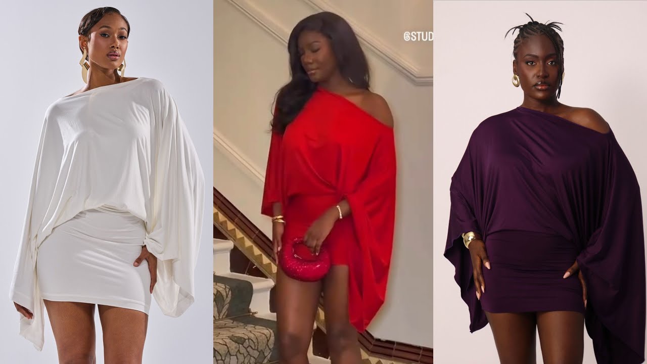 Как сшить это модное платье «летучая мышь» | Самый простой мастер-класс по пошиву платья «летучая...