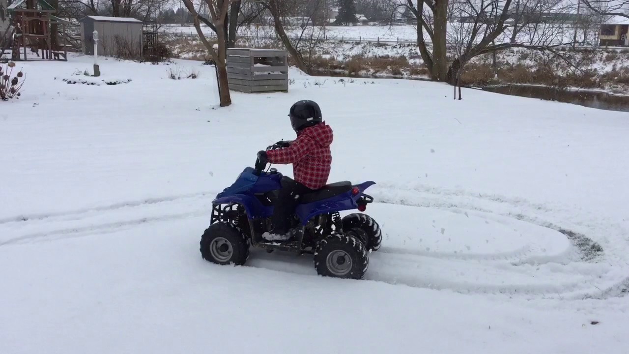 Tao Tao ATV in snow YouTube