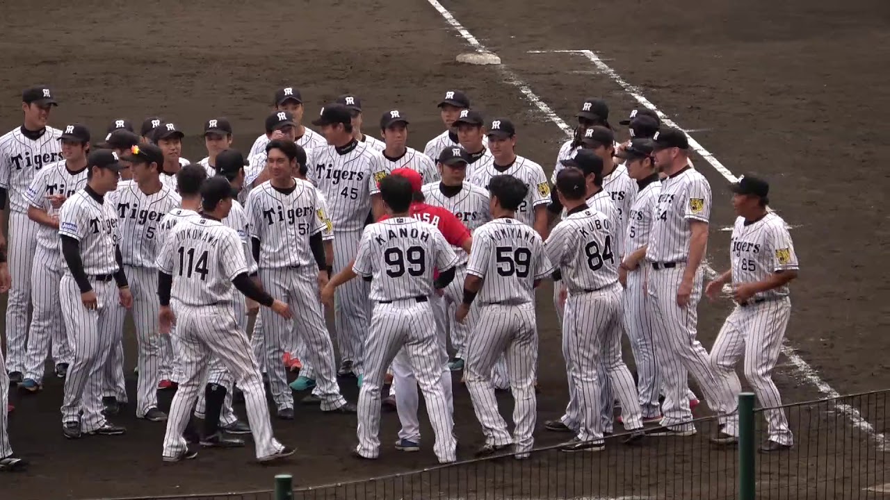 今度は 阪神タイガース 神対応返し 誰が名づけた日の丸胴上げ 白のﾕﾆﾌｫｰﾑに赤１つ ﾌｧｰﾑ戦 阪神 Vs広島 17年9月27日 Youtube