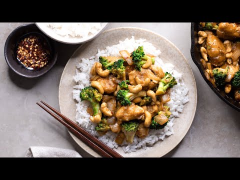 Cashew Chicken with Broccoli, high protein dinner, no gluten - Real Food Healthy Body