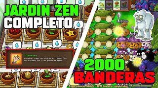 COMO LLEGAR A 2000 BANDERAS Y COMPLETAR EL JARDIN ZEN EN Plantas vs. Zombies