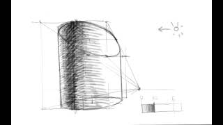 Sk03 Perspective Drawing Cylinder Improving Lighting And Overall Shading