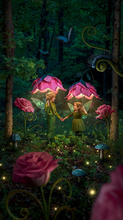 How our family made glowing 🌸 umbrellas for a photo!🧚 📸: @CanonUSA EOS R8 #shorts #photoshoot