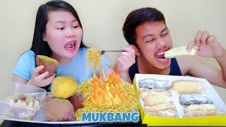 Milky Cheese Donut, Kamote + Spicy Canton Mukbang || DaCrisnity