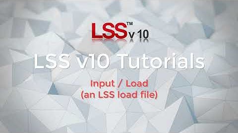 Input and Load Command - LSS Tutorial