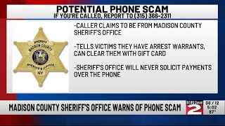 Madison County Sheriff's Office Warns of Local Phone Scam