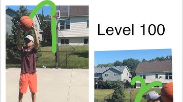 Basketball trick shots level 1 to 100! ( my first video!)