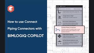 How to connect Revit piping connectors using BIMLOGIQ Copilot