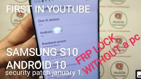 HOW TO REMOVE GOOGLE ACCOUNT ON SAMSUNG S10 / S10 PLUS ANDROID 10 PATCH JANUARY 1, WITHOUT COMPUTER
