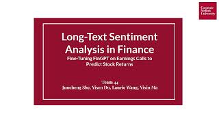 Long-Text Sentiment Analysis in Finance: Fine-Tuning LLM on Earnings Calls to Predict Stock Returns
