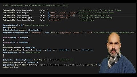 Get Events From Multiple Computers - PowerShell Script