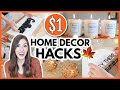 20+ DOLLAR TREE HOME DECOR HACKS FOR FALL 🍂 you gotta try these!!!