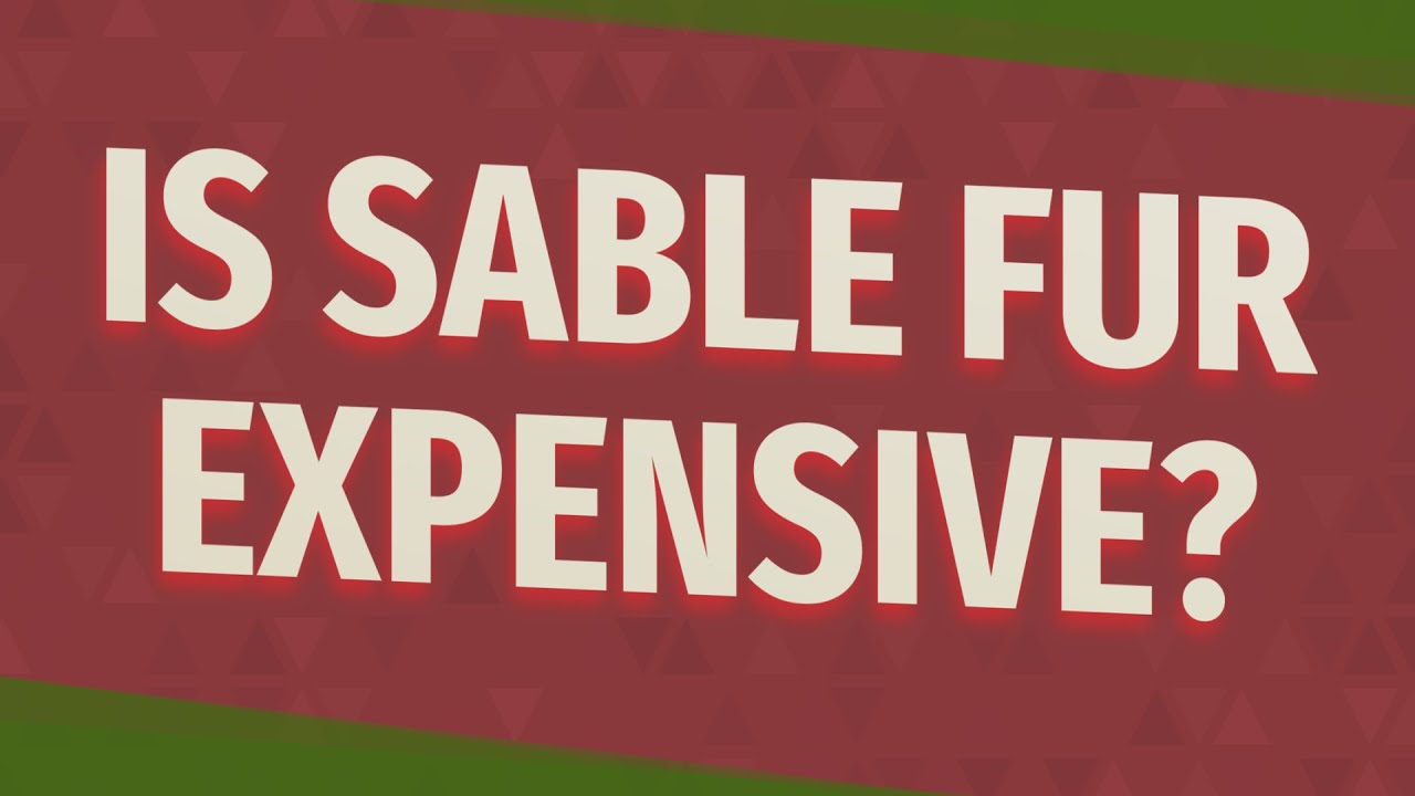 Is sable fur expensive?