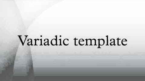 Variadic template