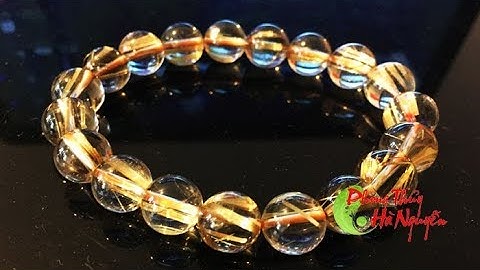 Đá quý Hà Nguyễn - vòng tay đá thạch anh tóc vàng 10 ly  cao cấp