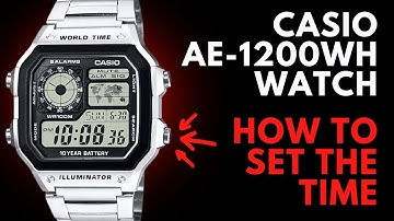 How to Set the Time on the Casio Royale AE-1200WH Watch