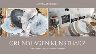 Grundlagen Kunstharz am Beispiel eines Geodenuntersetzers/ Resin Basics- Coaster (English subtitles)