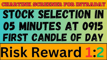 0915 STOCK SELECTION Showdown Chartink vs Other Screeners | THE BEST CHARTINK SCREENER FOR INTRADAY