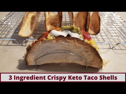 3 Ingredient Crispy Keto Taco Shells (Nut Free, Gluten Free And Dairy Free)