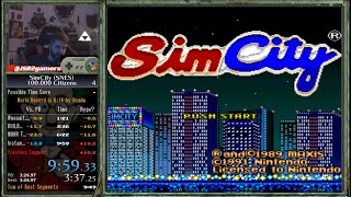 Reaching Metropolis in SimCity on SNES in Less Than 10 Minutes! (And then destroying it afterwards)