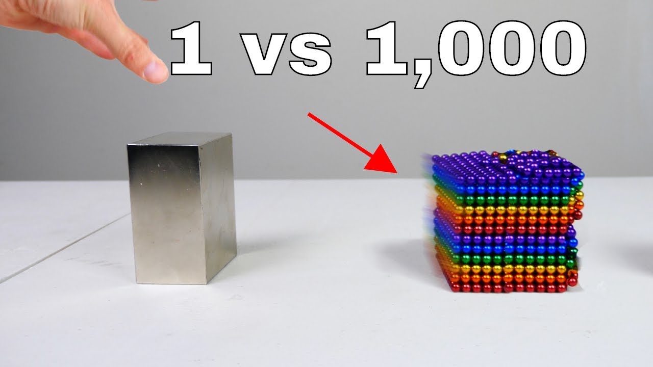 1 Giant Monster Neodymium Magnet vs 1,000 Small Neodymium Magnets