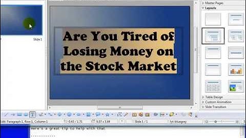 Making a Slideshow with OpenOffice Impress