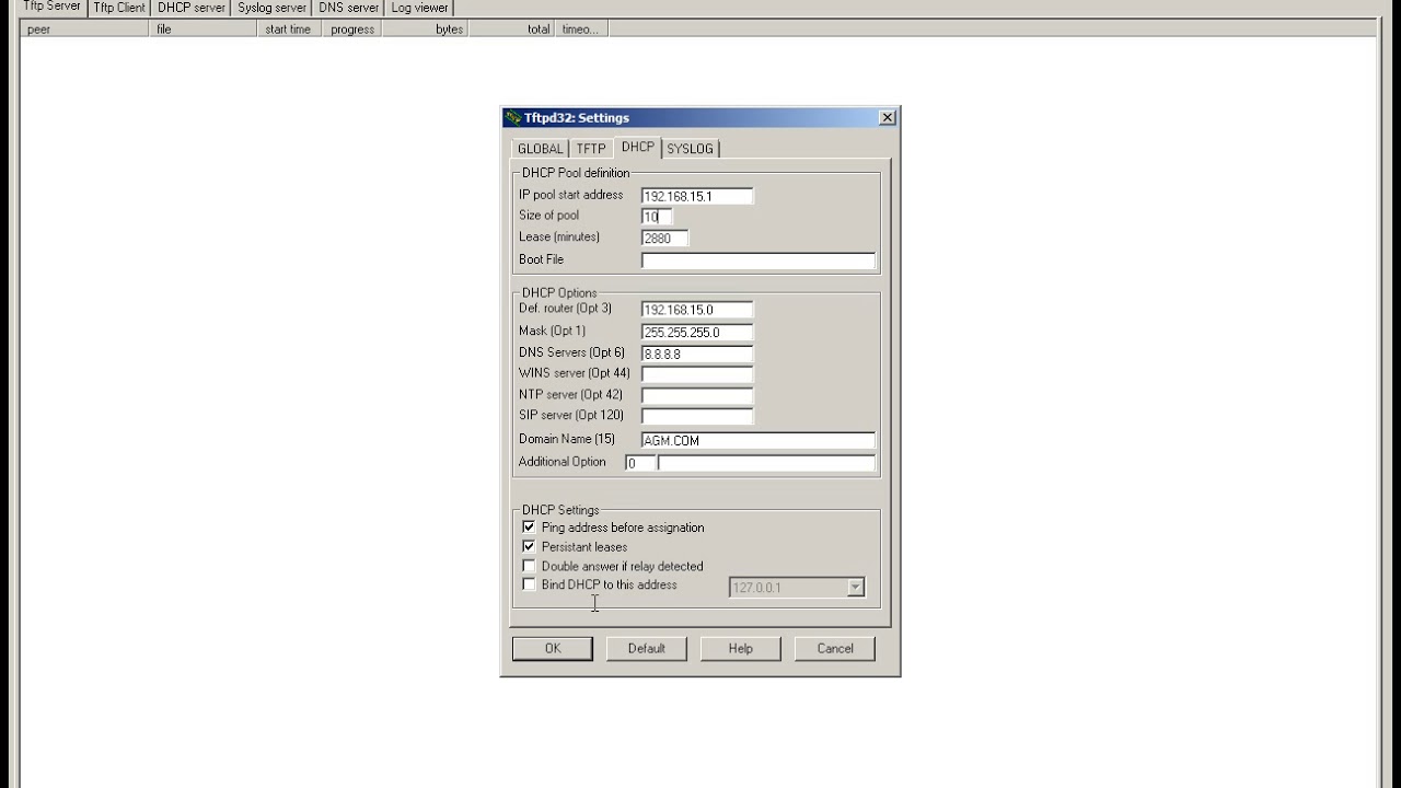 tftpd32 dhcp option 150 configuration tftpd32 dhcp option 150 configuration