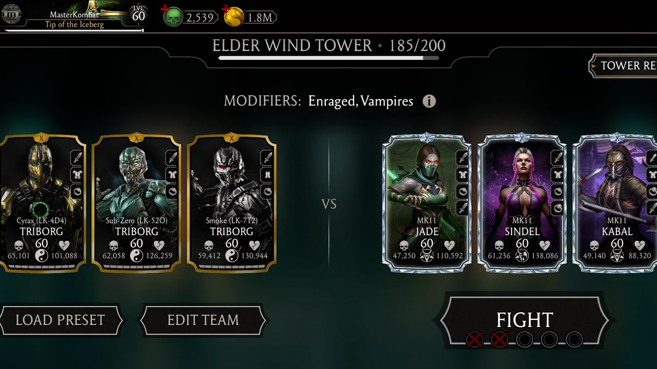 🍃 Elder Wind Tower FATAL 185 Fights + Rewards ☠️ Mortal Kombat Mobile Gameplay