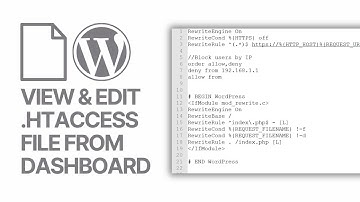How To Access & Edit .htaccess File From WordPress Dashboard? 📁