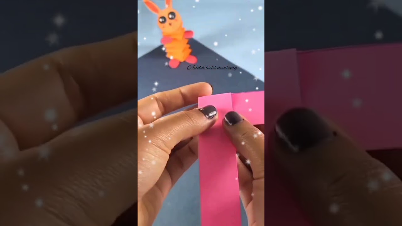 How to Make Cute And Easy Paper craft//Diy jumping  paper rabbit 