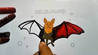 Bat coloring for kids  | easy Bat drawing and painting | learn colors for children