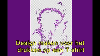 697 - Ontwerp klaar maken voor het drukken op een T-shirt