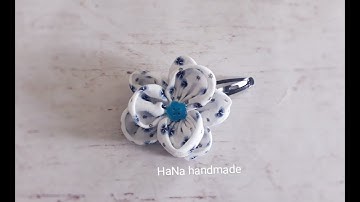 Làm kẹp tóc handmade đơn giản cho bé từ vải  | DIY flower fabric clip hair  | HaNa