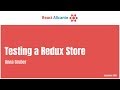 Testing a Redux store talk, by Anna Gruber