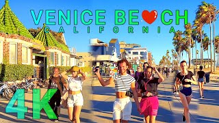 Venice Beach Walk on Sunset, California USA 4K - UHD