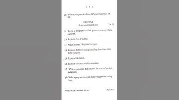 VBU BCA Sem1 pyq programming in C 2019-22