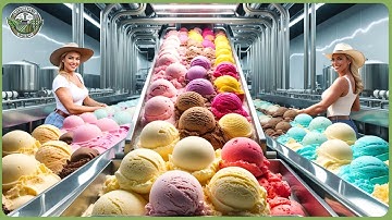 How Ice Cream Is Made - Incredible Billions of Ice Creams Processed In Mega Factory