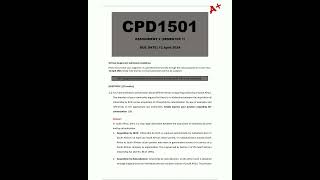 CPD1501 Assignment 2 Detailed Answers Semester 1 Due 12 April 2024