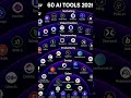 60 AI TOOLS YOU NEED TO KNOW IN