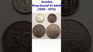 Sweden King Gustaf VI Adolf (1950 - 1973) #shortvideo #shorts #new #trending #coin #bankcoin