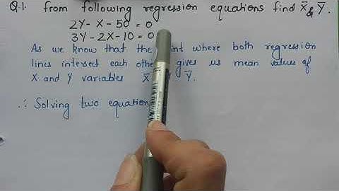 Why Two Regression Lines are Needed? and Finding Mean Using Regression Lines