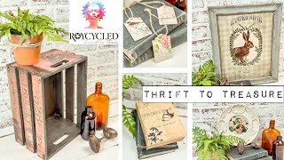 Thrift to Treasure - Upcycled Thrift Store Finds using Roycycled Decoupage Paper - Shabby Chic - DIY by Sonnet's Garden Blooms 16,614 views 1 month ago 24 minutes