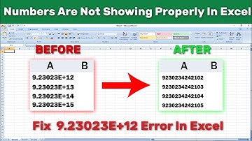 Numbers Are Not Showing Properly In Excel